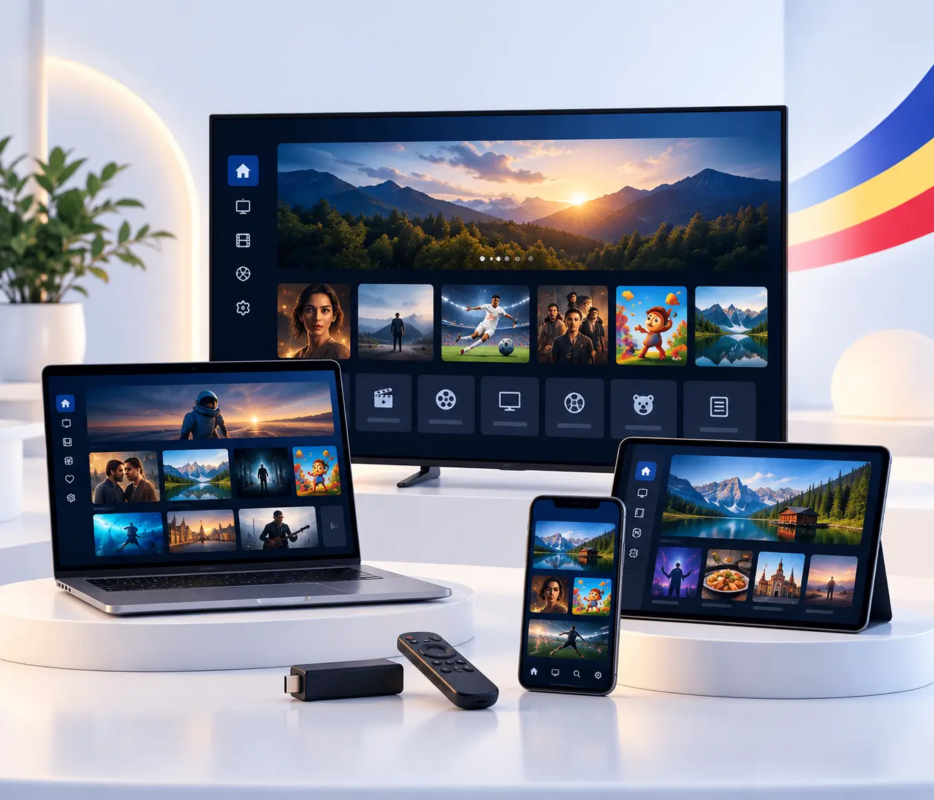 IPTV Romania pe Smart TV, laptop, tabletă și telefon